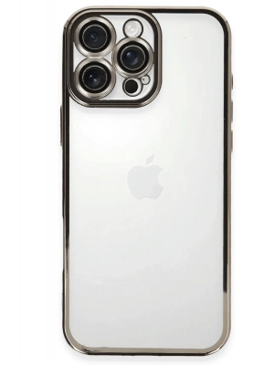 Newface iPhone 16 Pro Max Kılıf Razer Lensli Silikon - Titanyum Gri