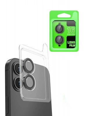 Newface iPhone 16 Raze Metal Kamera Lens - Siyah