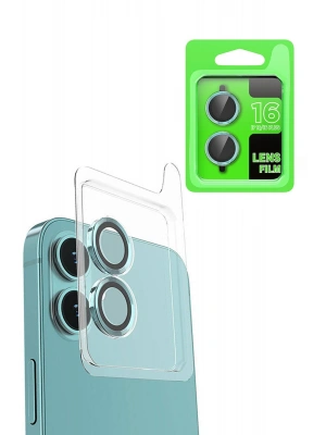 Newface iPhone 16 Raze Metal Kamera Lens - Turkuaz