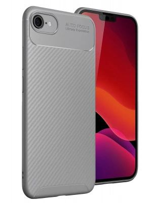 Newface iPhone 16E Kılıf Auto Focus Karbon Kapak - Gri
