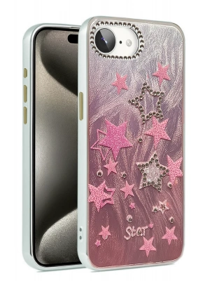 Newface iPhone 16E Kılıf Blade Aynalı Desenli Kapak - Desen 7