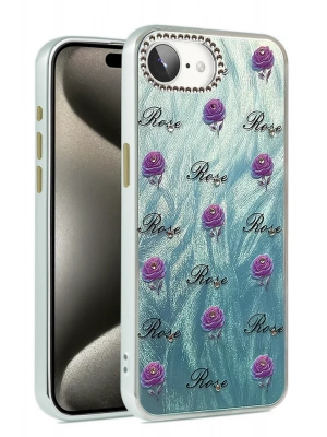 Newface iPhone 16E Kılıf Blade Aynalı Desenli Kapak - Desen 9