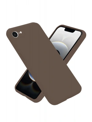 Newface iPhone 16E Kılıf First Silikon - Kahverengi