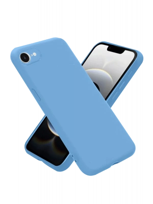 Newface iPhone 16E Kılıf First Silikon - Mavi