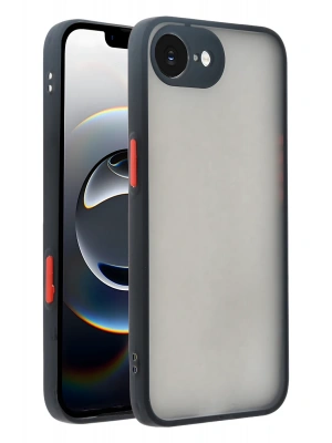 Newface iPhone 16E Kılıf Montreal Silikon Kapak - Siyah