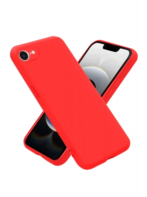 Newface iPhone 16E Kılıf Nano içi Kadife Silikon - Kırmızı