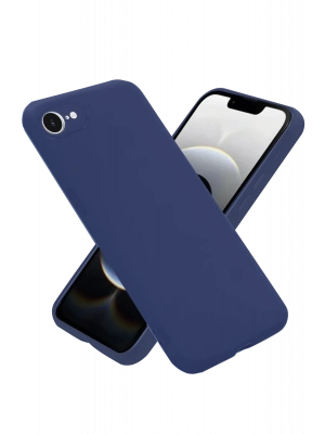 Newface iPhone 16E Kılıf Nano içi Kadife Silikon - Lacivert