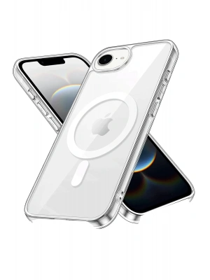 Newface iPhone 16E Kılıf Pc Real Magsafe Kapak - Şeffaf