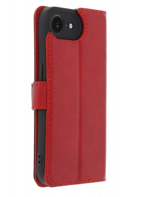 Newface iPhone 16E Kılıf Trend S Plus Kapaklı Kılıf - Kırmızı