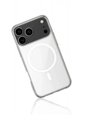 Newface iPhone 17 Pro Max Kılıf Magneticsafe Şeffaf Silikon - Şeffaf