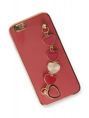 Newface iPhone 6 Kılıf Esila Silikon - Kırmızı