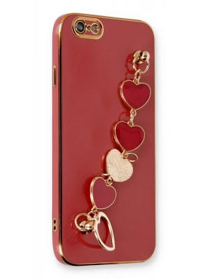 Newface iPhone 6 Kılıf Esila Silikon - Kırmızı