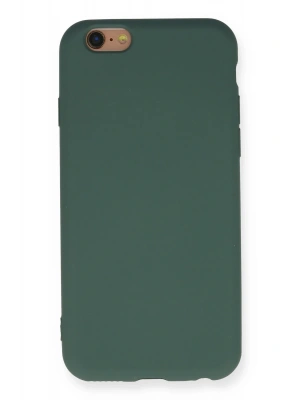Newface iPhone 6 Kılıf Nano içi Kadife Silikon - Koyu Yeşil