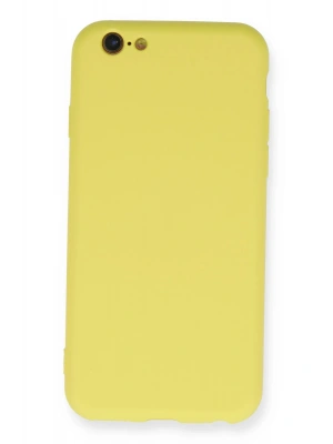 Newface iPhone 6 Kılıf Nano içi Kadife Silikon - Sarı