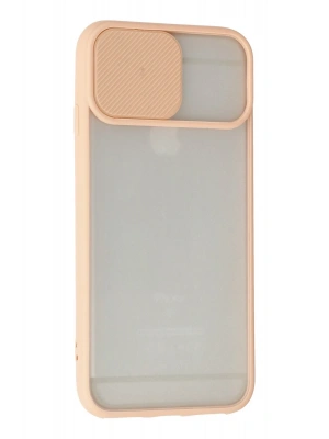 Newface iPhone 6 Kılıf Palm Buzlu Kamera Sürgülü Silikon - Pembe