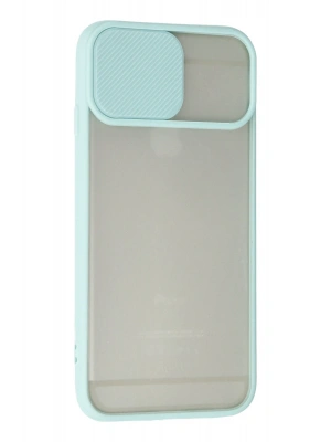 Newface iPhone 6 Kılıf Palm Buzlu Kamera Sürgülü Silikon - Turkuaz
