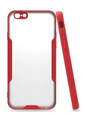 Newface iPhone 6 Kılıf Platin Silikon - Kırmızı