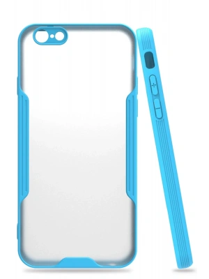 Newface iPhone 6 Kılıf Platin Silikon - Mavi