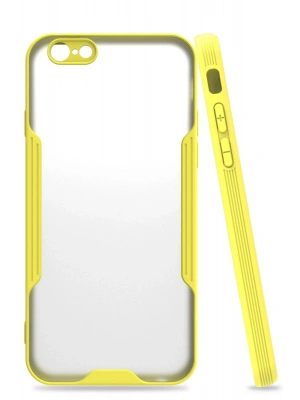 Newface iPhone 6 Kılıf Platin Silikon - Sarı