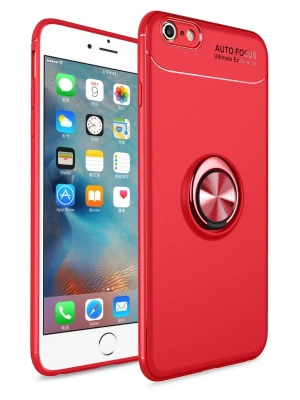 Newface iPhone 6 Kılıf Range Yüzüklü Silikon - Kırmızı