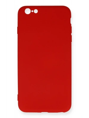 Newface iPhone 6 Plus Kılıf Nano içi Kadife Silikon - Kırmızı