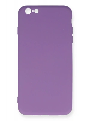 Newface iPhone 6 Plus Kılıf Nano içi Kadife Silikon - Mor