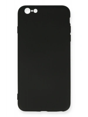 Newface iPhone 6 Plus Kılıf Nano içi Kadife Silikon - Siyah