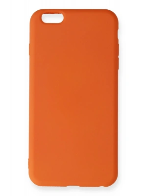 Newface iPhone 6 Plus Kılıf Nano içi Kadife Silikon - Turuncu