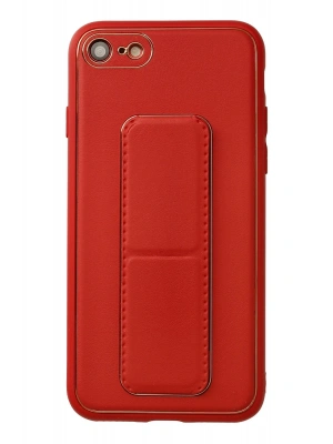 Newface iPhone 7 Kılıf Coco Deri Standlı Kapak - Kırmızı