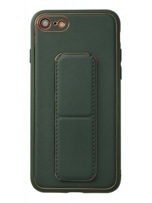 Newface iPhone 7 Kılıf Coco Deri Standlı Kapak - Yeşil