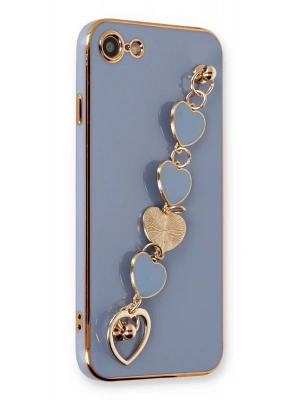 Newface iPhone 7 Kılıf Esila Silikon - Gri