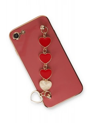 Newface iPhone 7 Kılıf Esila Silikon - Kırmızı