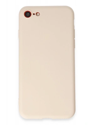 Newface iPhone 7 Kılıf First Silikon - Krem
