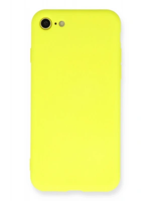Newface iPhone 7 Kılıf Nano içi Kadife Silikon - Sarı