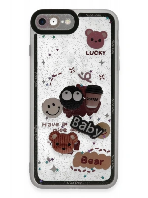 Newface iPhone 7 Kılıf Sweet Desenli Silikon Kapak - Sarı