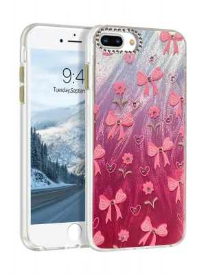 Newface iPhone 7 Plus Kılıf Blade Aynalı Desenli Kapak - Desen 3