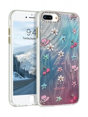 Newface iPhone 7 Plus Kılıf Blade Aynalı Desenli Kapak - Desen 4