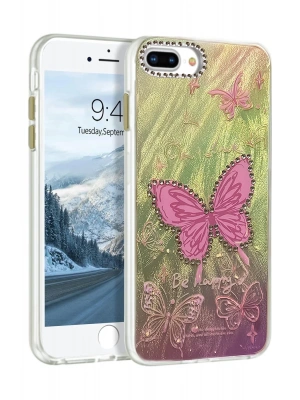 Newface iPhone 7 Plus Kılıf Blade Aynalı Desenli Kapak - Desen 5