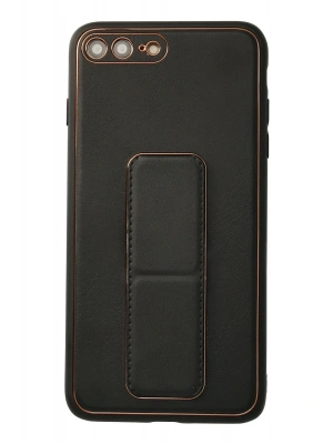 Newface iPhone 7 Plus Kılıf Coco Deri Standlı Kapak - Siyah