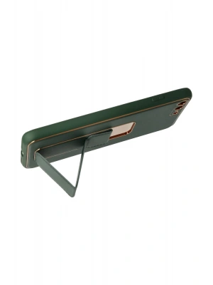 Newface iPhone 7 Plus Kılıf Coco Deri Standlı Kapak - Yeşil