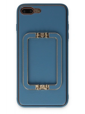 Newface iPhone 7 Plus Kılıf Coco Elit Kapak - Mavi