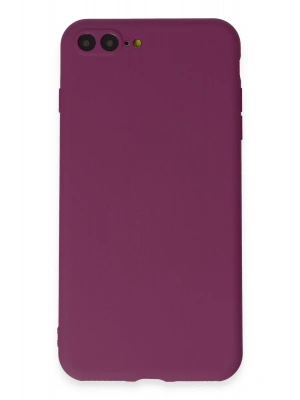 Newface iPhone 7 Plus Kılıf First Silikon - Mürdüm