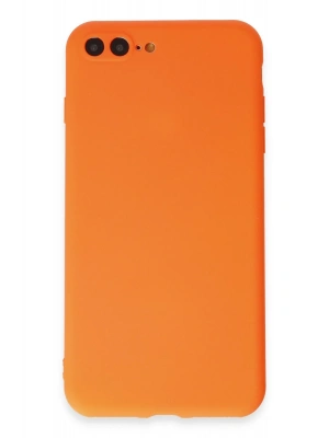 Newface iPhone 7 Plus Kılıf First Silikon - Parlak Turuncu
