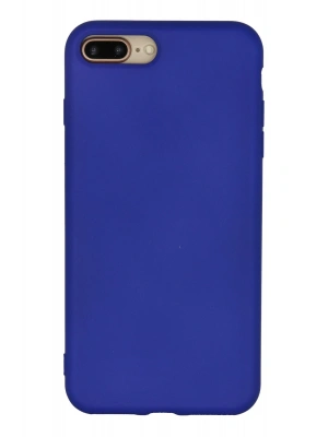 Newface iPhone 7 Plus Kılıf Nano içi Kadife Silikon - Lacivert
