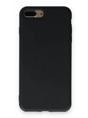 Newface iPhone 7 Plus Kılıf Nano içi Kadife Silikon - Siyah