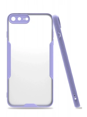 Newface iPhone 7 Plus Kılıf Platin Silikon - Lila