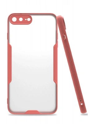 Newface iPhone 7 Plus Kılıf Platin Silikon - Pembe