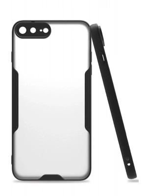 Newface iPhone 7 Plus Kılıf Platin Silikon - Siyah