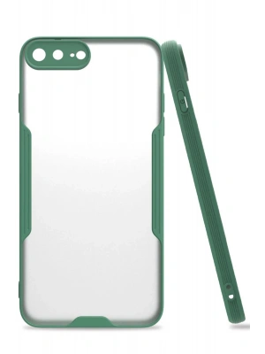 Newface iPhone 7 Plus Kılıf Platin Silikon - Yeşil