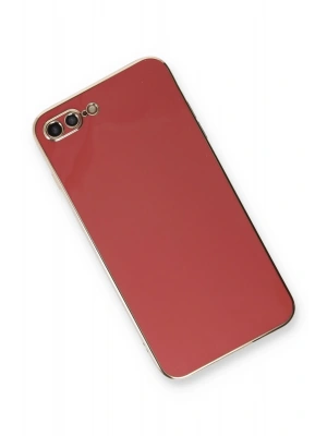 Newface iPhone 7 Plus Kılıf Volet Silikon - Kırmızı